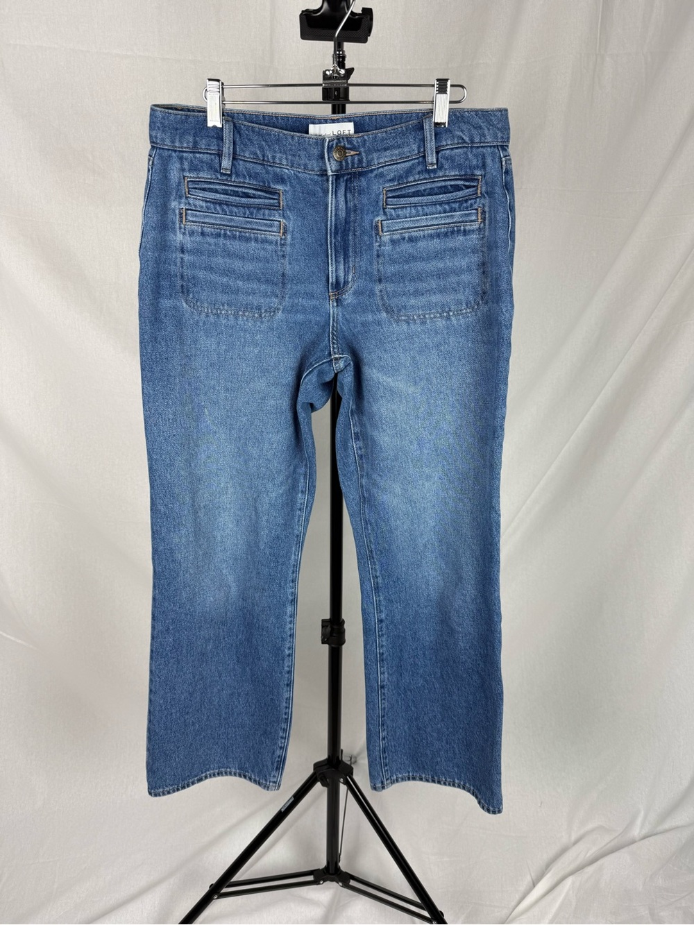 LOFT  Relaxed Straight Jeans Mid Vintage Wash Size 29/8 High Rise - Picture 5 of 11